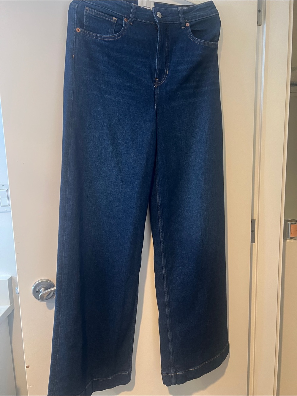 NWT Reformation BEX Wide-Leg High-Rise Jeans in Dark Blue - Picture 7 of 8